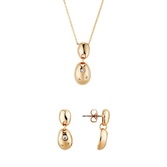August Woods Gold Pavé Molten Gift Set