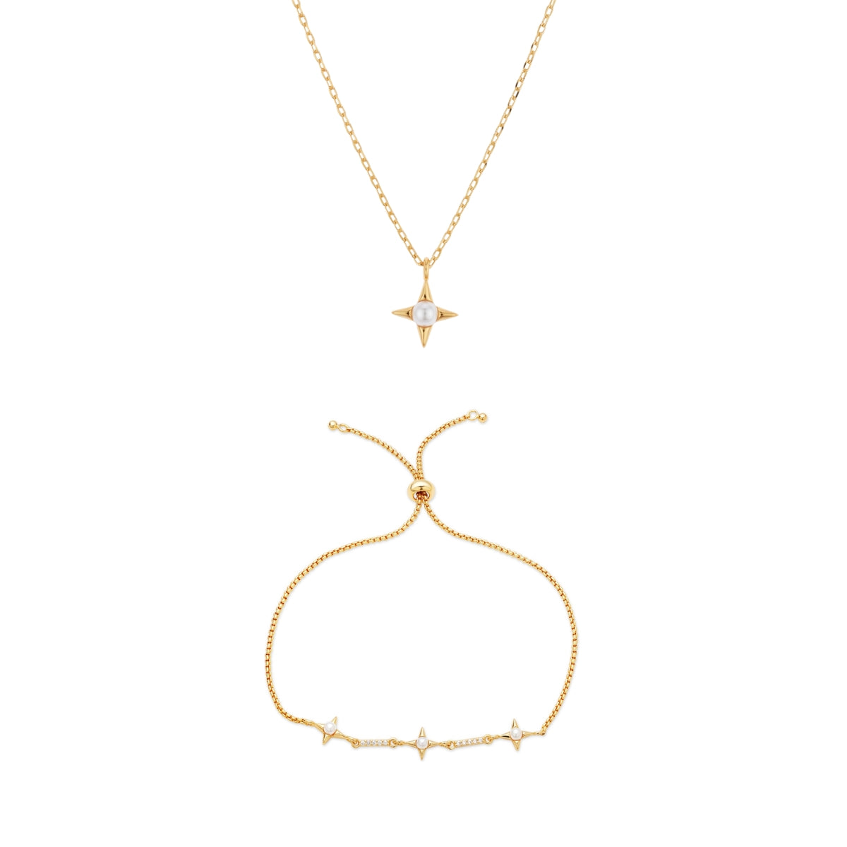 Gold Mini Pearl Star Gift Set