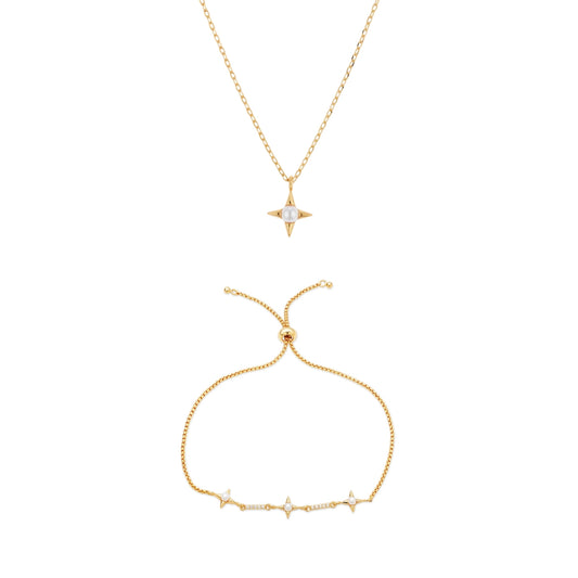 Gold Mini Pearl Star Gift Set