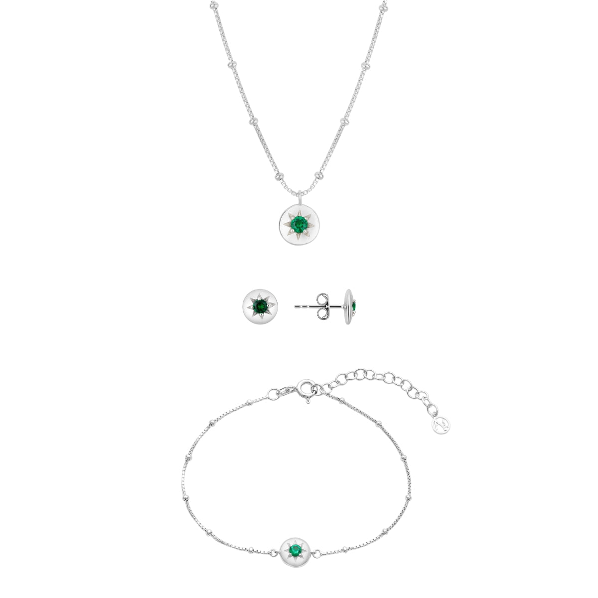 Argento Silver May Birthstone Gift Set