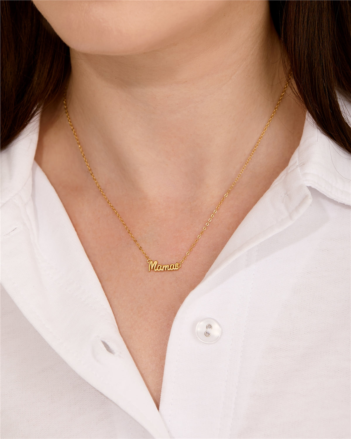 Argento Gold 14k Plated Mamai Mum Necklace