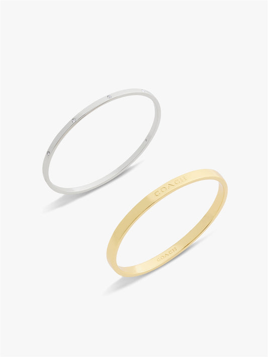 Coach Gold Mix Boxed Duo Bangles Set