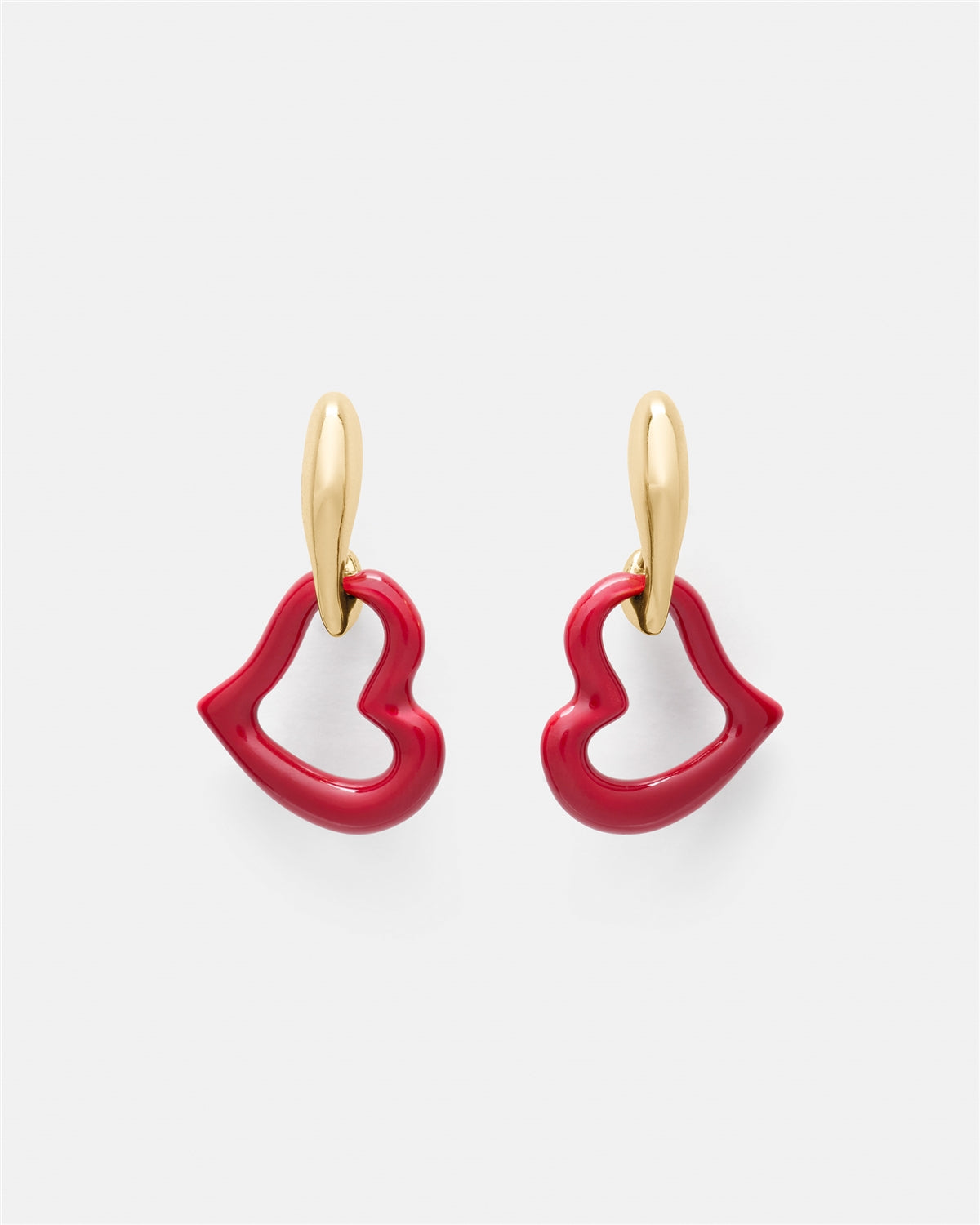Kate Spade New York Gold Amour Dark Scarlet Drop Earrings