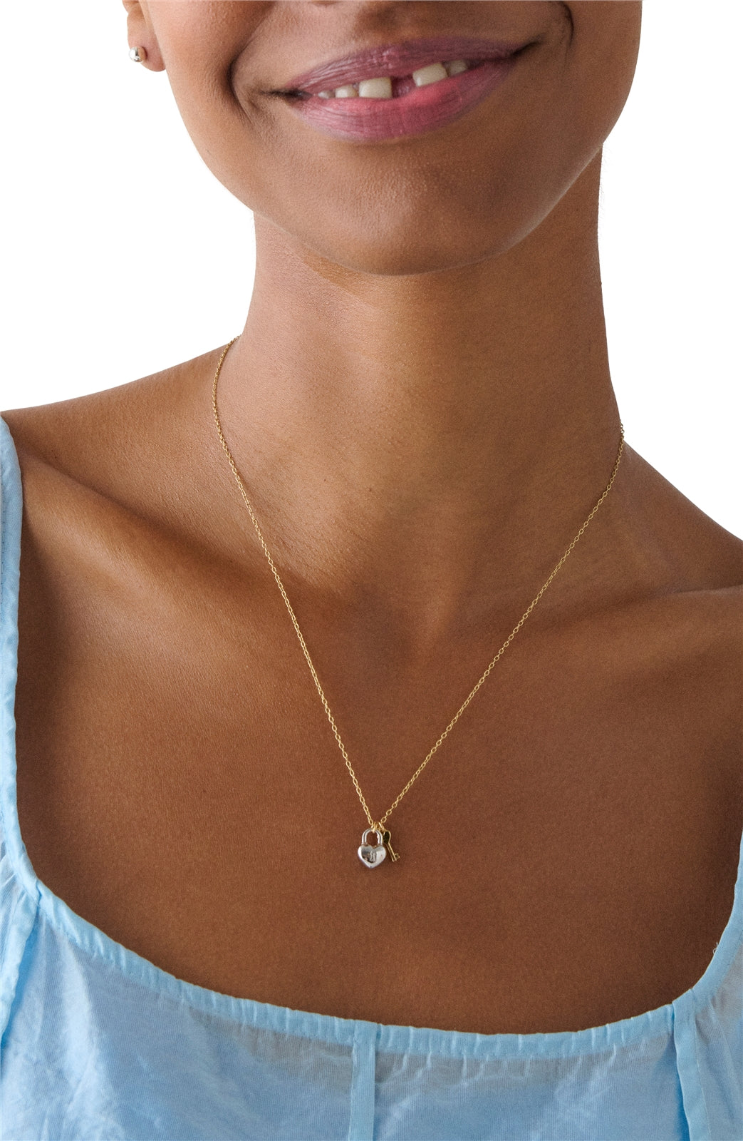 Kate Spade New York Gold Mix Gifting Love Ya Padlock Necklace
