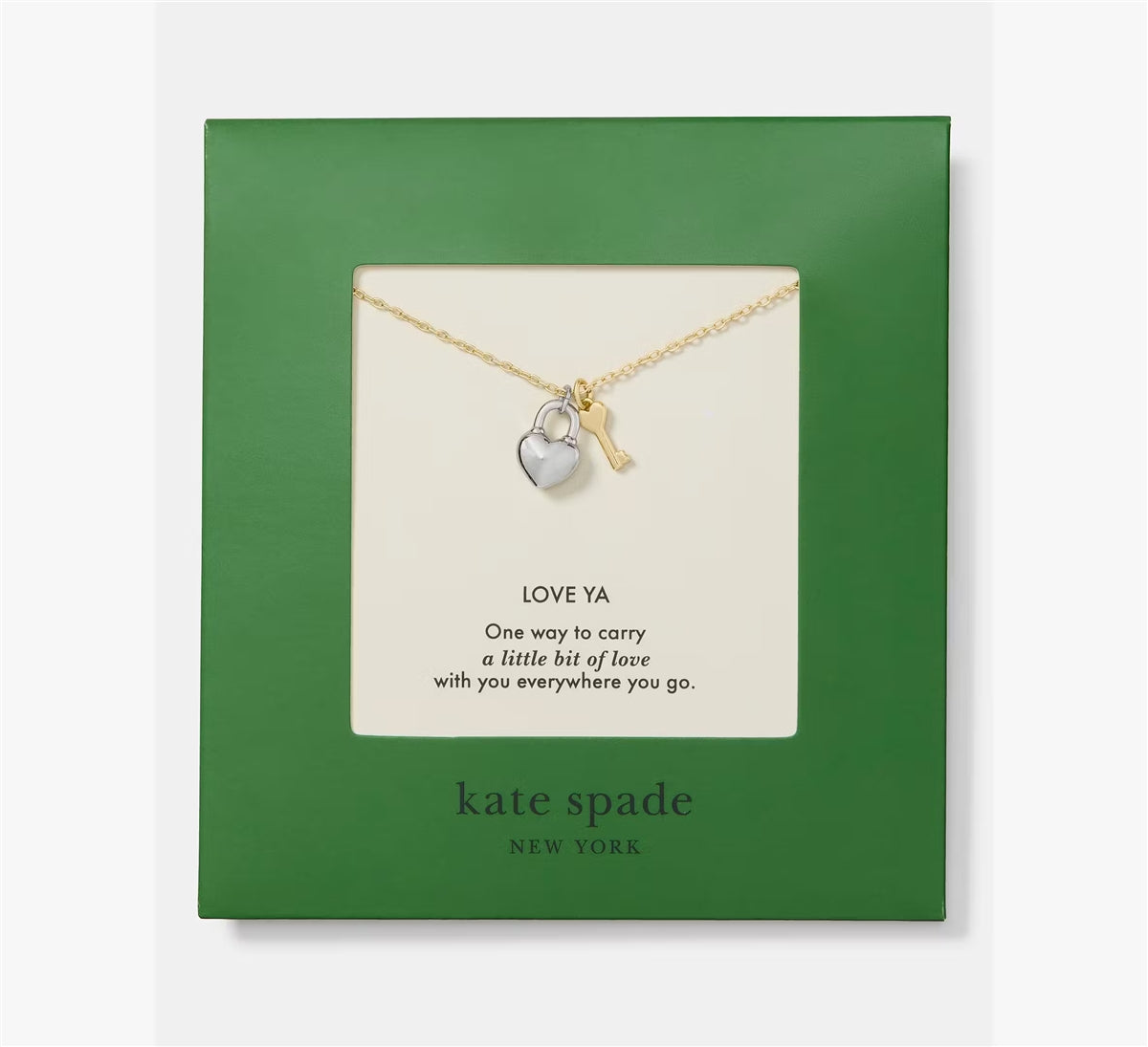 Kate Spade New York Gold Mix Gifting Love Ya Padlock Necklace