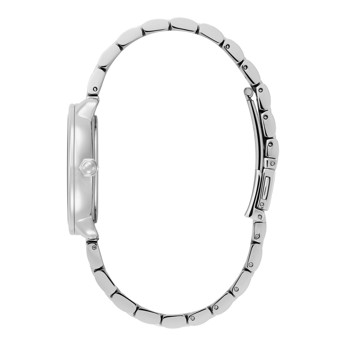 Olivia Burton Silver Moonphase Pink Dial Watch