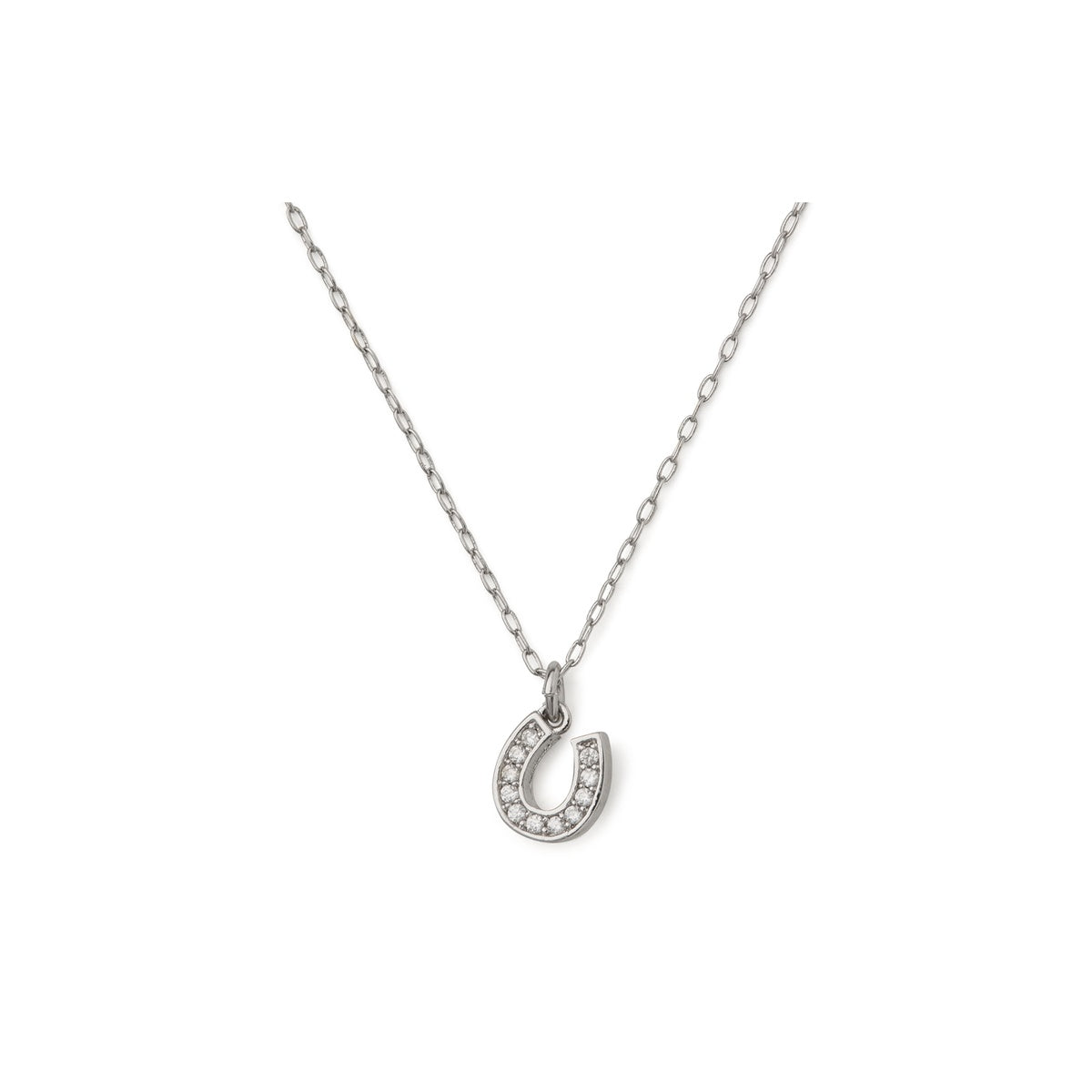 Kate Spade New York Silver Gifting Lucky You Horseshoe CZ Necklace