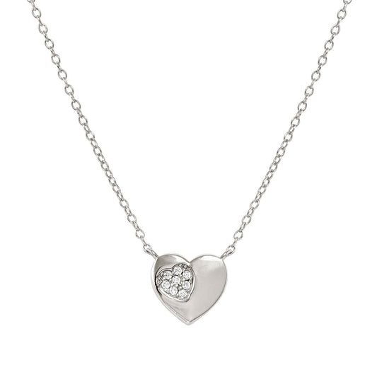 Nomination Silver Petit Sparkle Heart Necklace