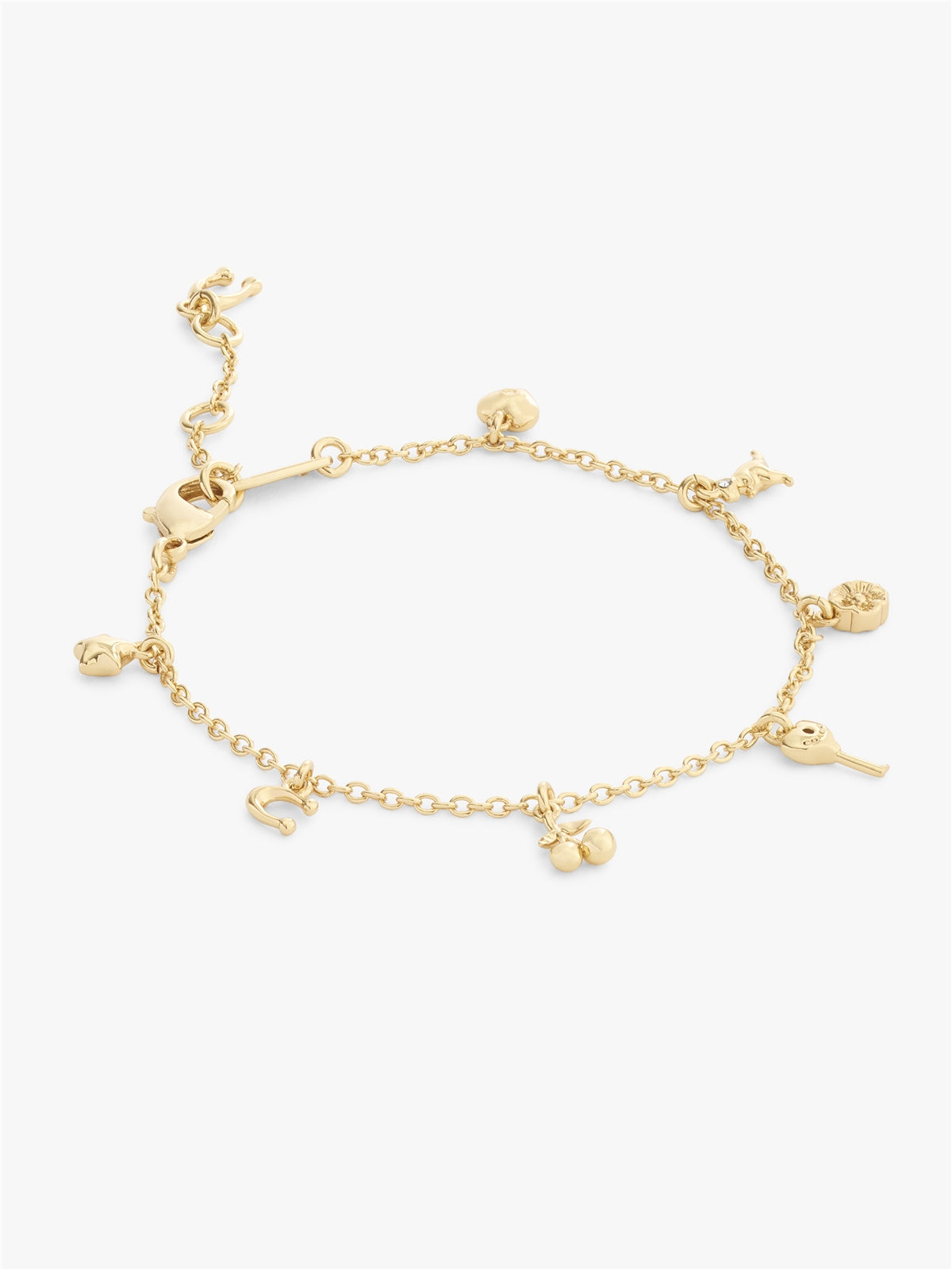 Coach Gold Classic Mini Charms Bracelet