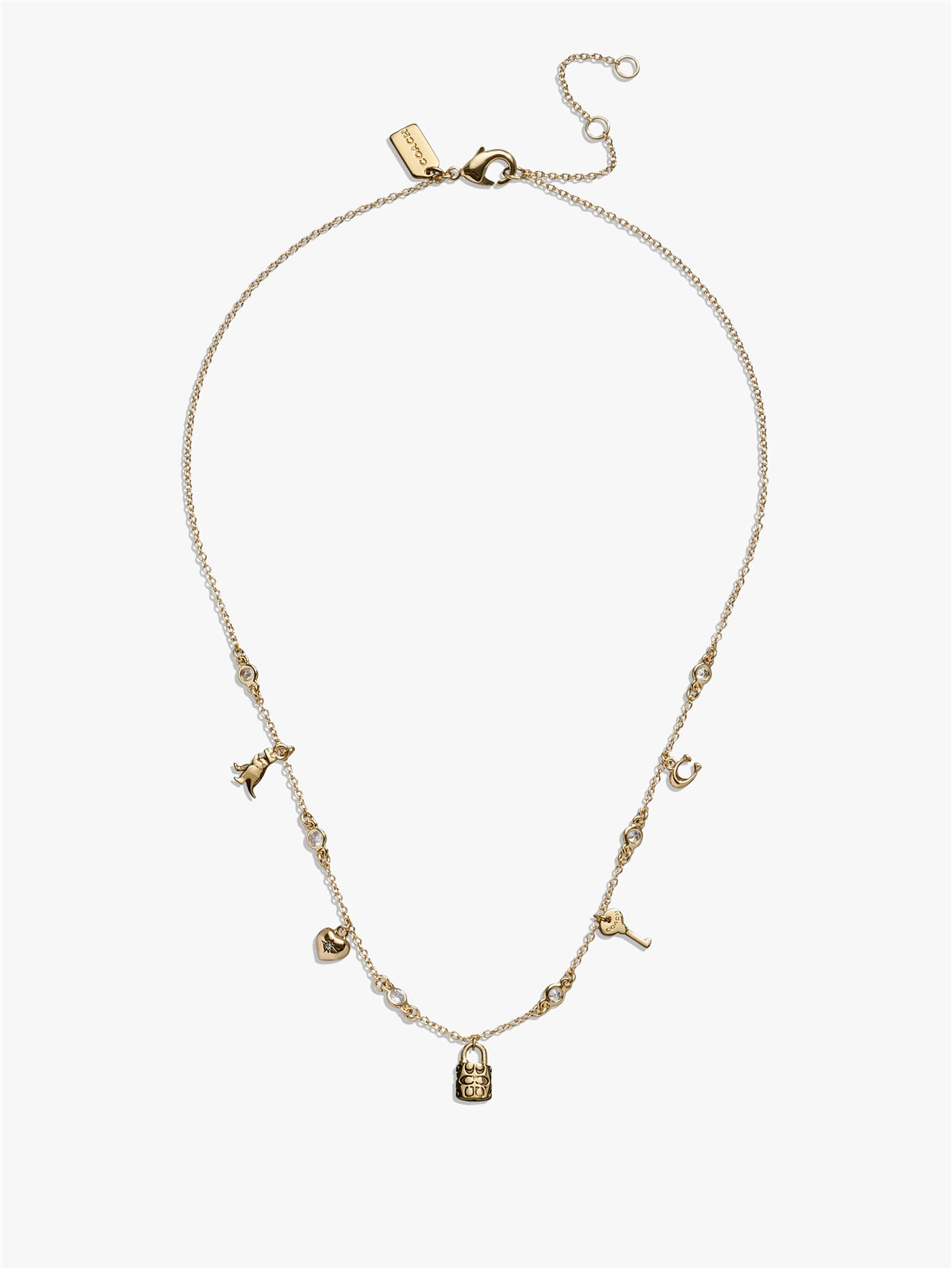 Coach Gold Iconic Mini Charms Necklace