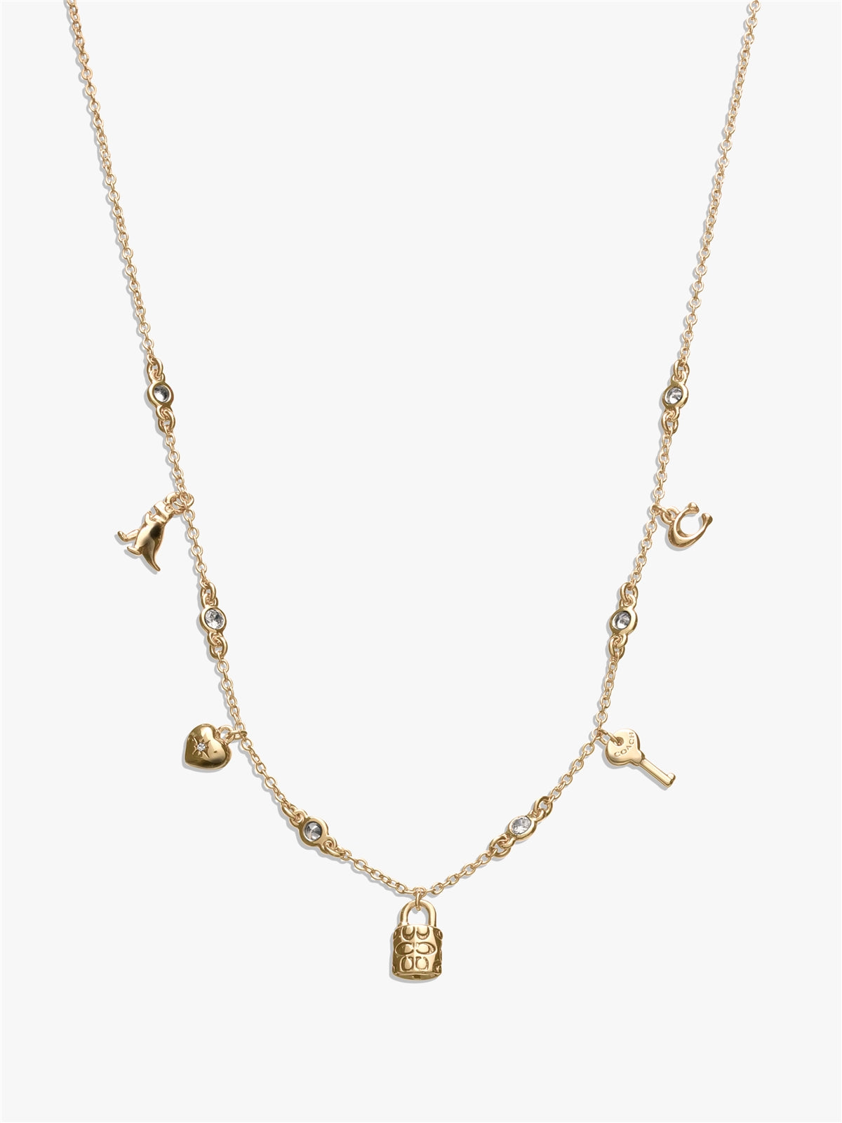 Coach Gold Iconic Mini Charms Necklace