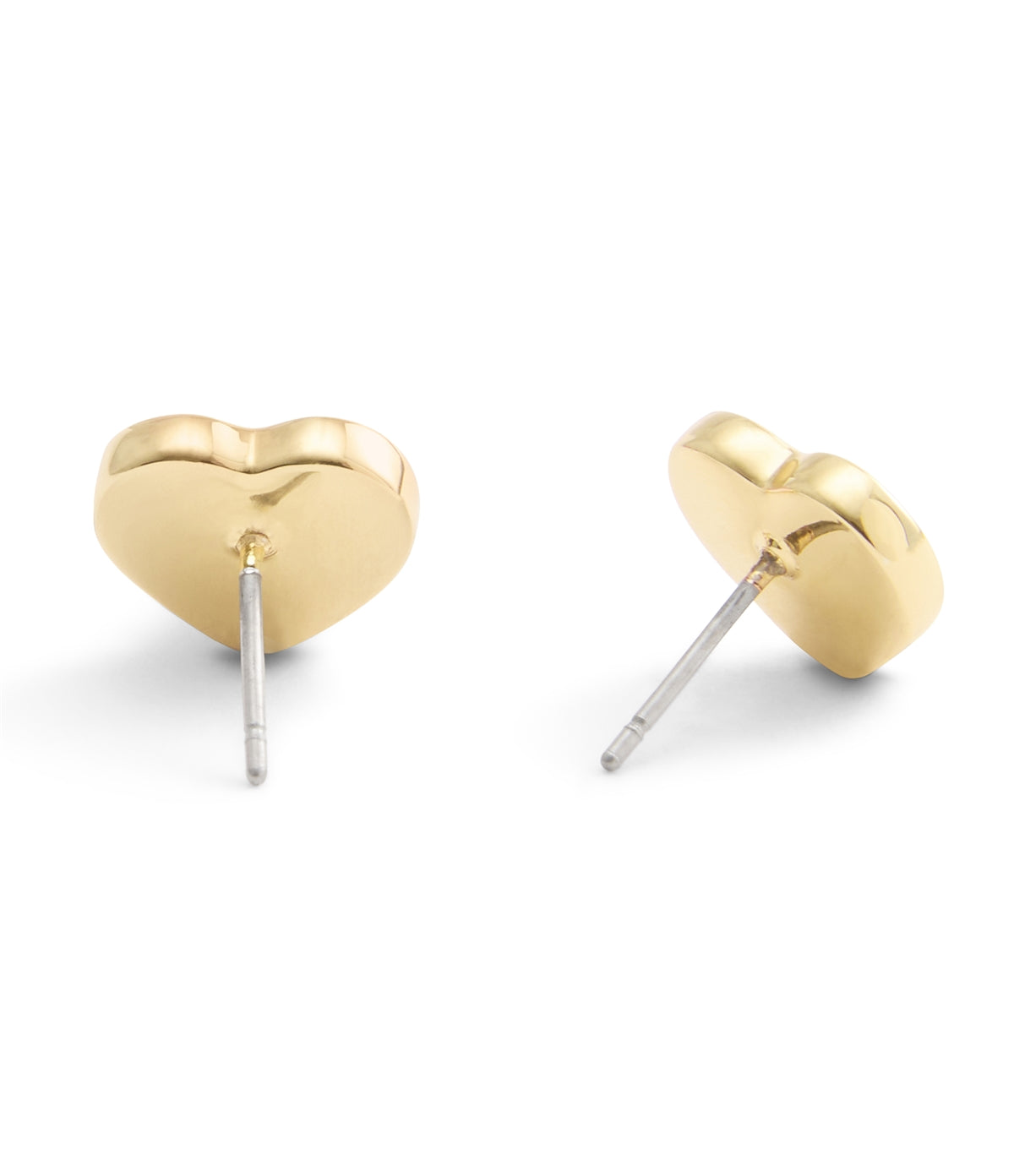 Coach Gold Quilted Heart Studs