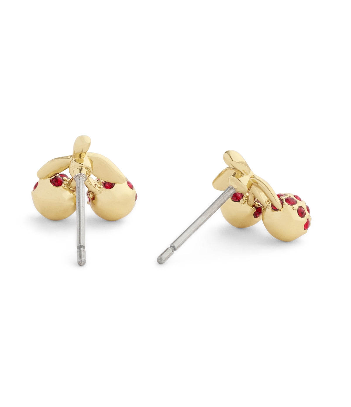 Coach Gold Red Pavé Cherry Studs