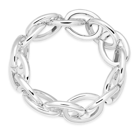 August Woods Silver Stretch Chain Bracelet