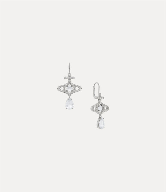 Vivienne Westwood Silver CZ Olympia Drop Earrings