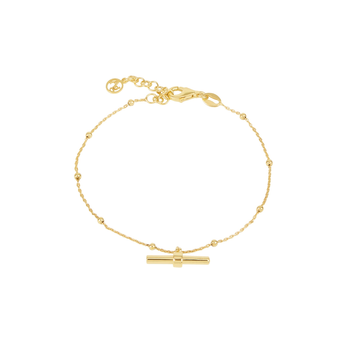 Argento Gold Ball T-Bar Bracelet