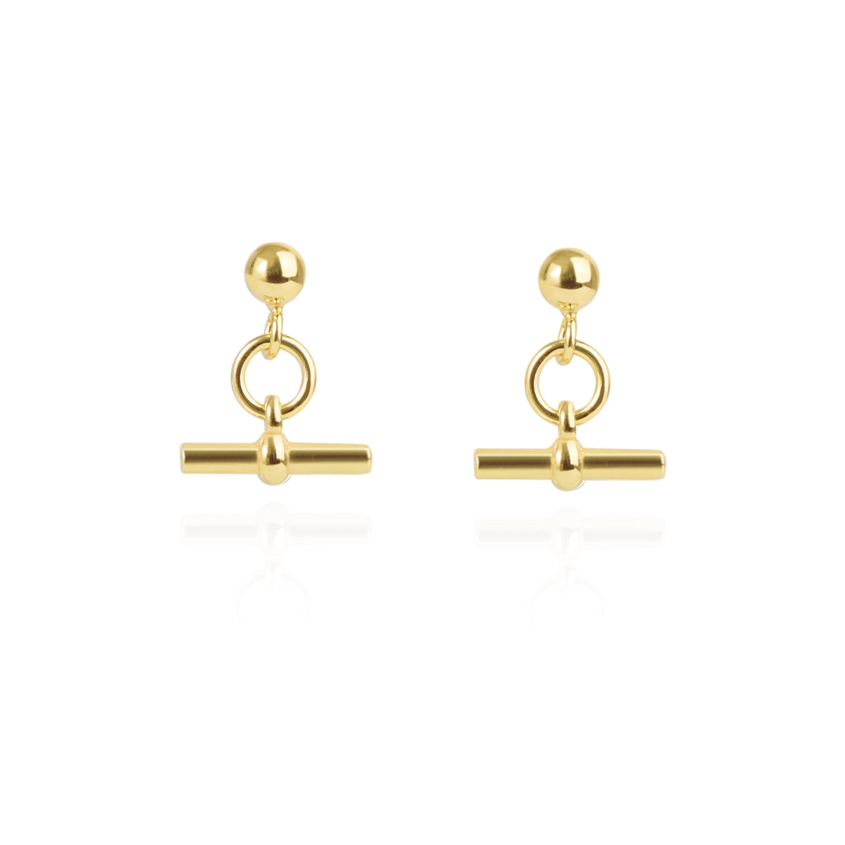 Ball T Bar Drop Earrings