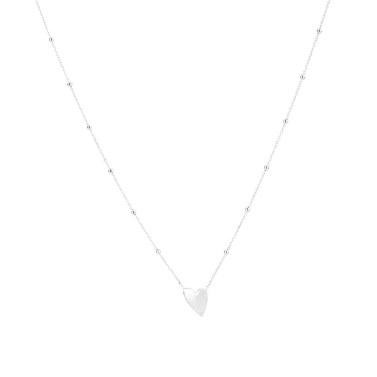 Argento Silver Heart Ball Necklace