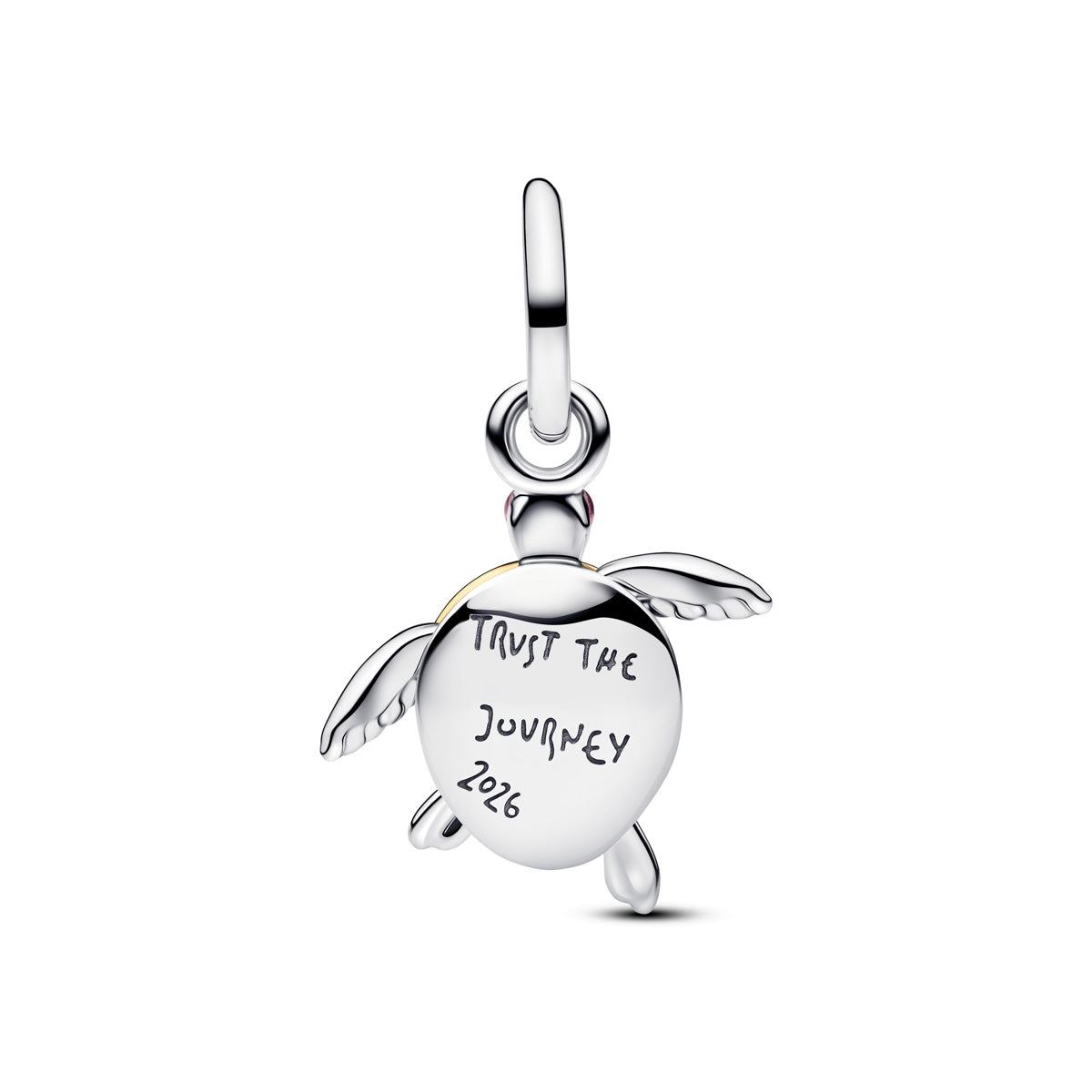 Pandora 2026 Pink Sea Turtle Lab-grown Diamond Dangle Charm