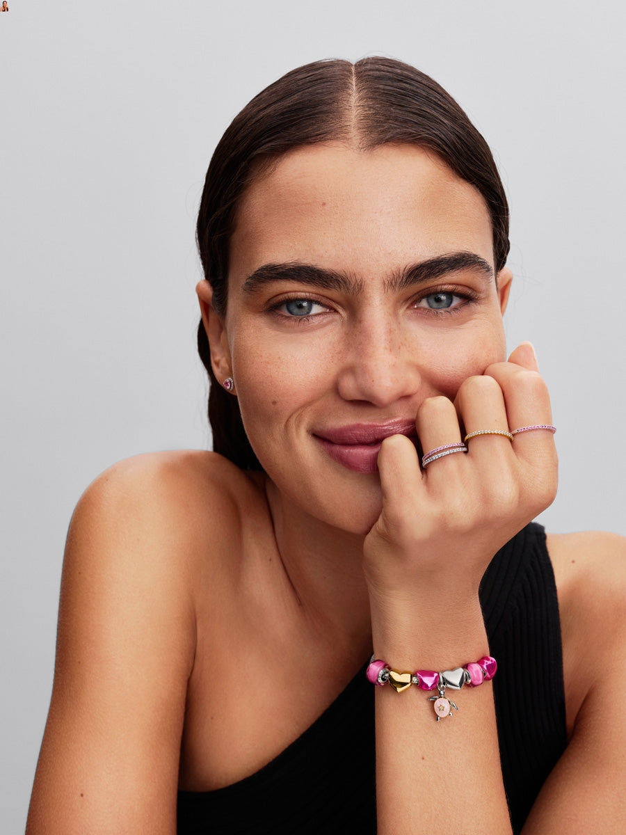 Pandora 2026 Pink Sea Turtle Lab-grown Diamond Dangle Charm