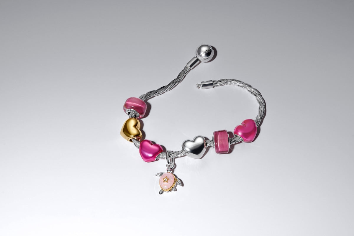 Pandora 2026 Pink Sea Turtle Lab-grown Diamond Dangle Charm