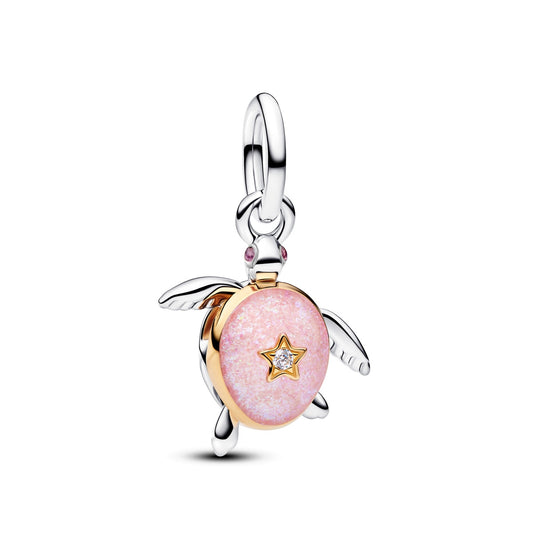 Pandora 2026 Pink Sea Turtle Lab-grown Diamond Dangle Charm