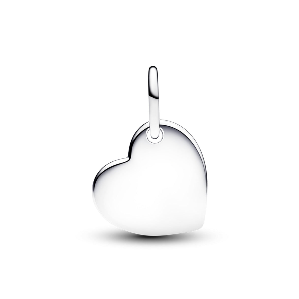 Pandora Silver April Birthstone Engravable Heart Dangle Charm