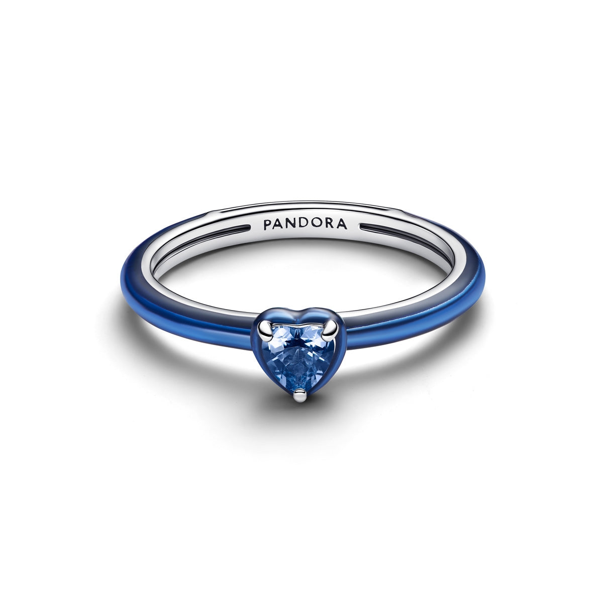 Pandora Silver Blue Chakra Heart Ring