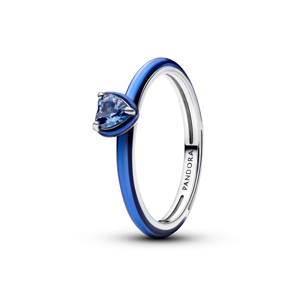 Pandora Silver Blue Chakra Heart Ring
