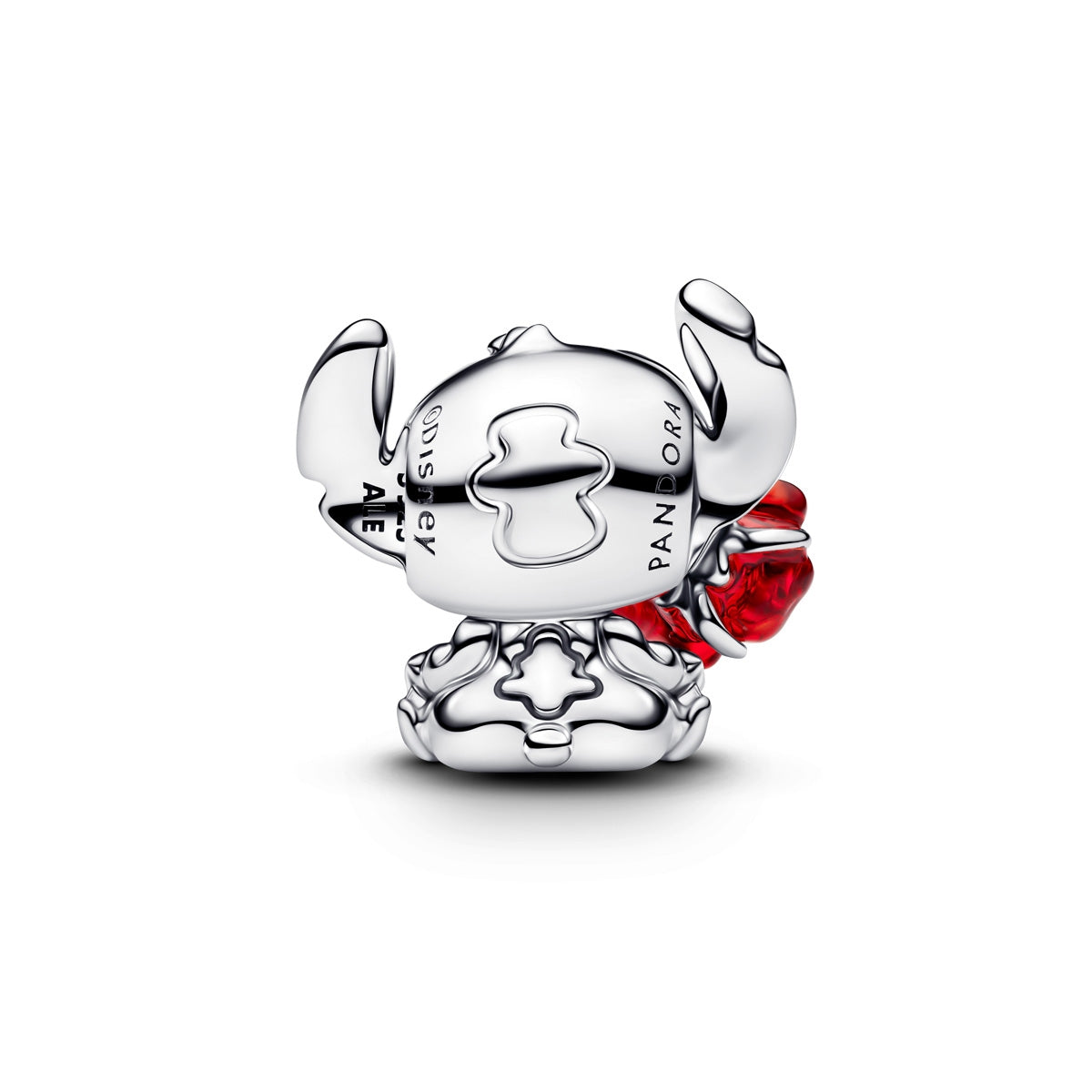 Pandora Silver Disney Stitch Rose Murano Glass Charm