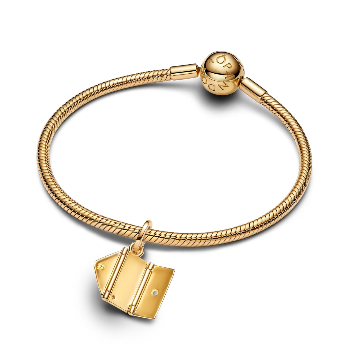 Pandora Gold Engravable & Openable Envelope Dangle Charm