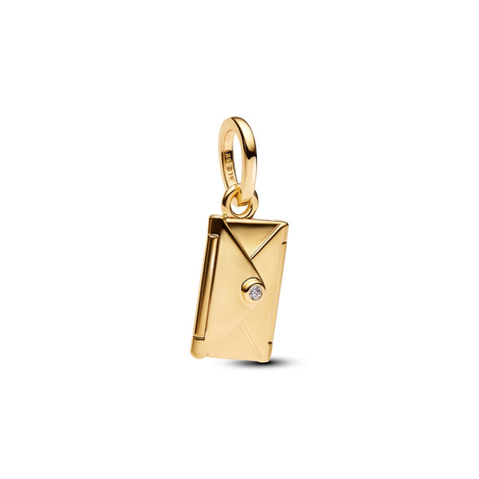 Pandora Gold Engravable & Openable Envelope Dangle Charm