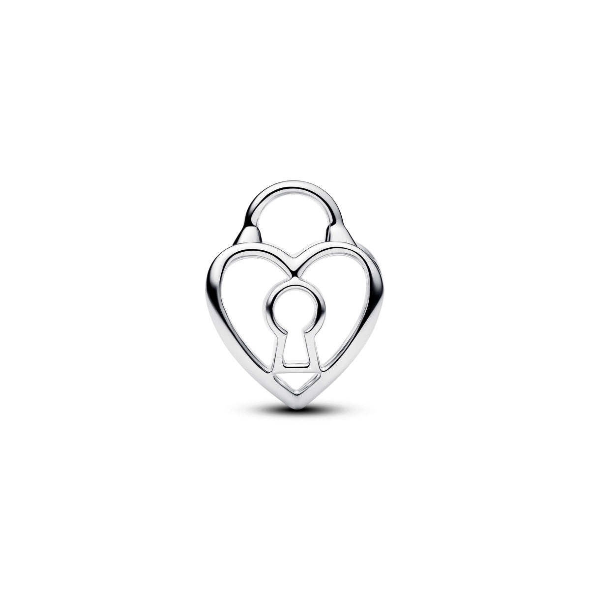 Pandora Silver Openwork Heart Padlock Charm