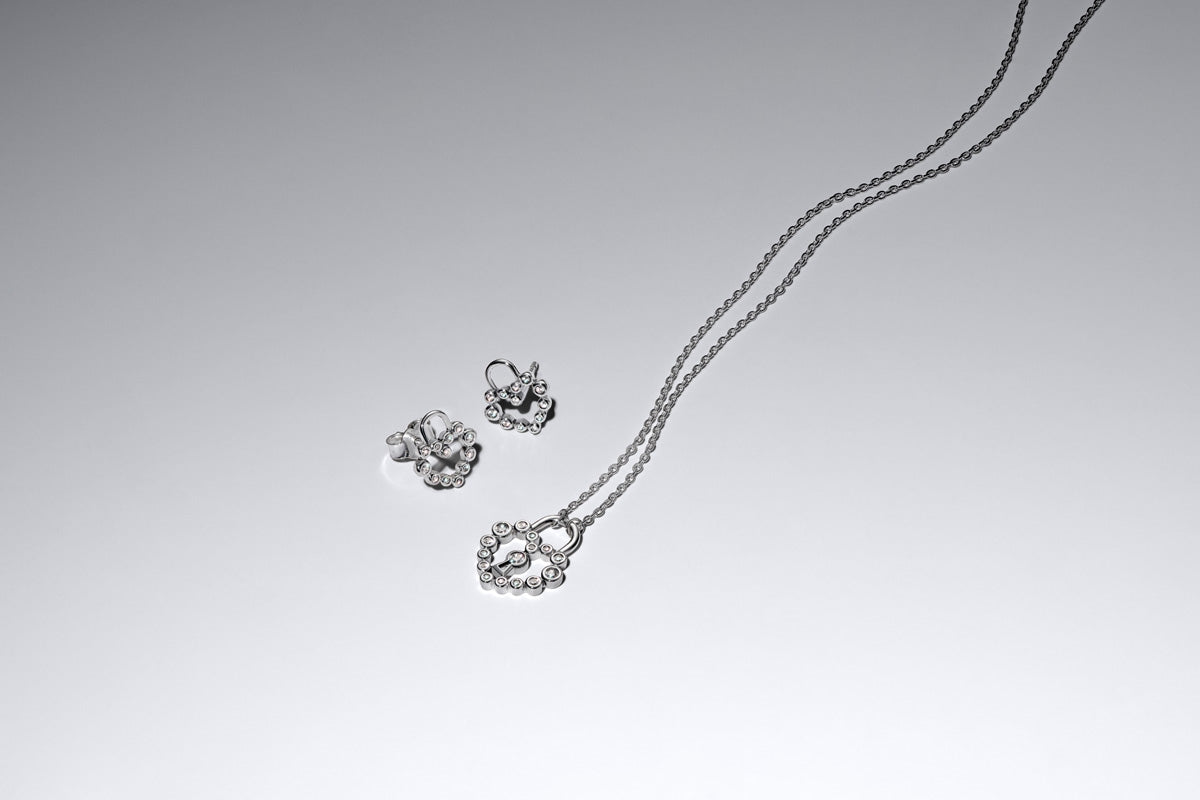 Pandora Silver Sparkling Heart Padlock Pendant Necklace
