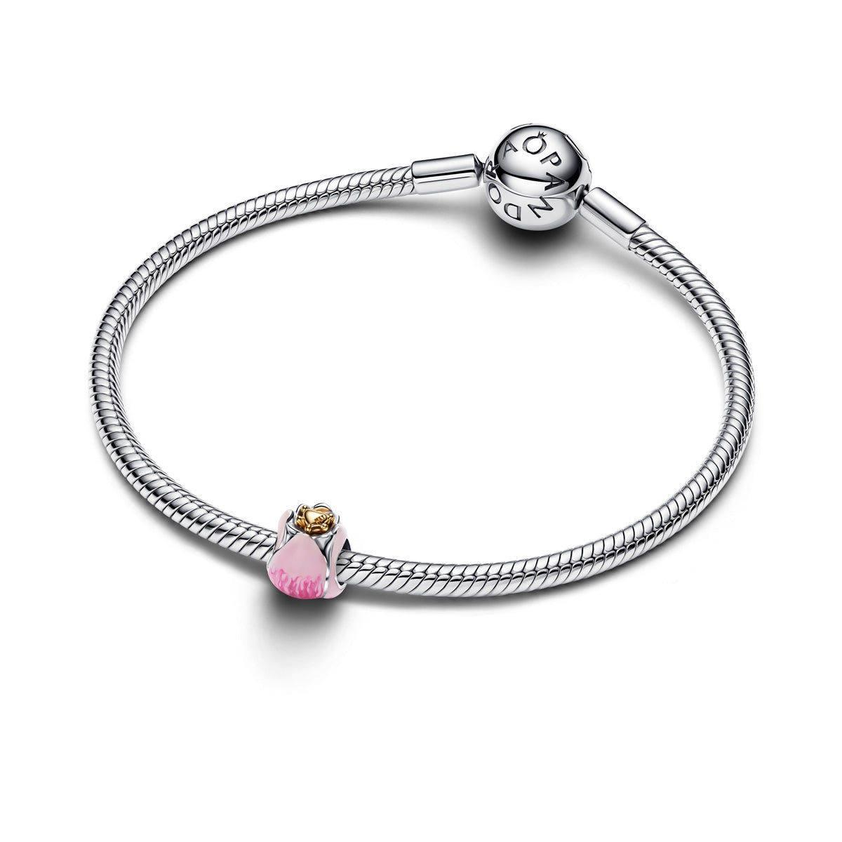 Pandora Silver Pink Tulip Charm