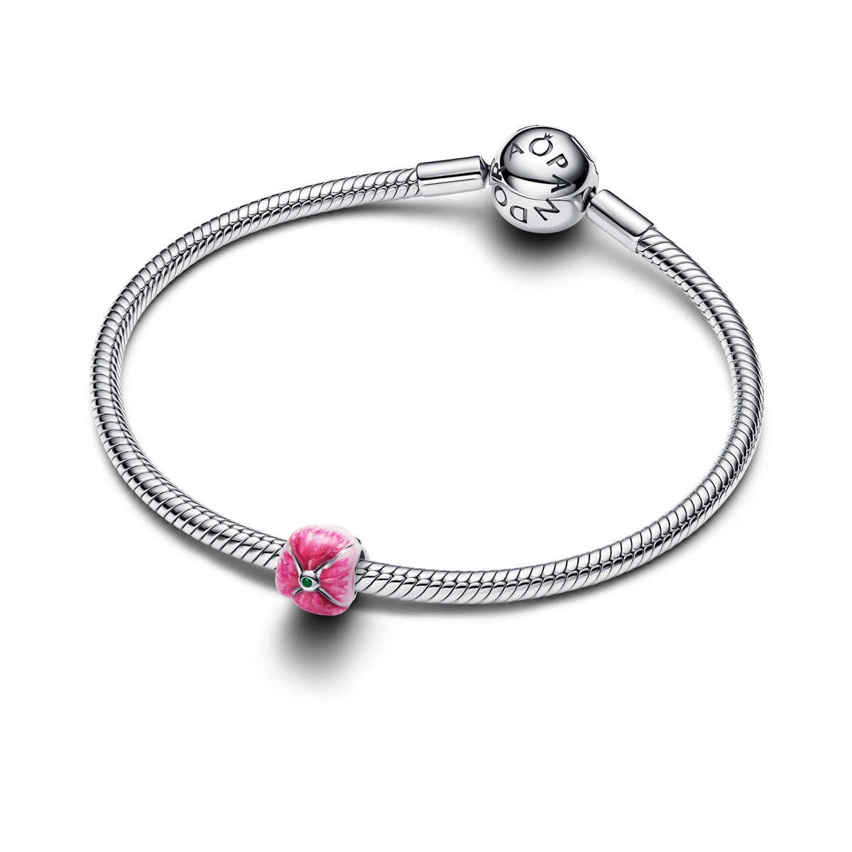 Pandora Silver Pink Tulip Charm