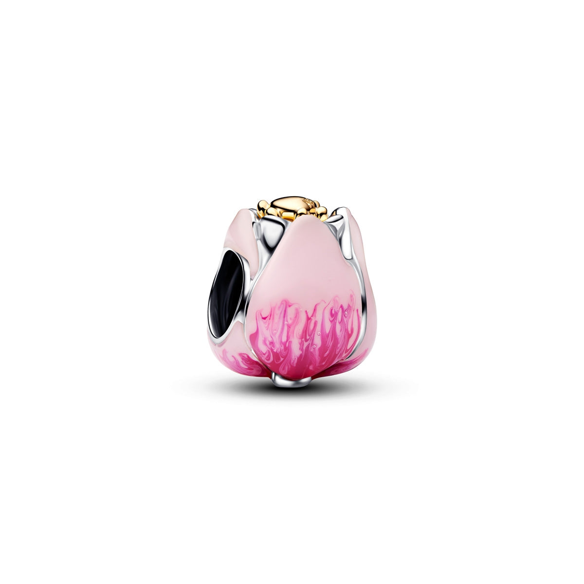 Pandora Silver Pink Tulip Charm