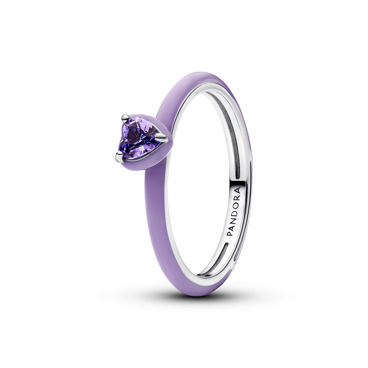 Pandora Silver Purple Chakra Heart Ring