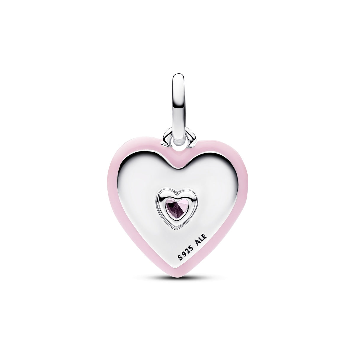 Pandora Silver Radiating Pink Heart Medallion Charm