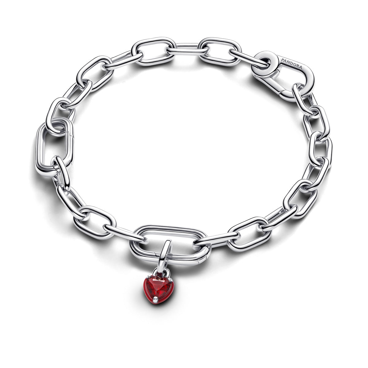 Pandora Silver Red Chakra Heart Mini Dangle Charm