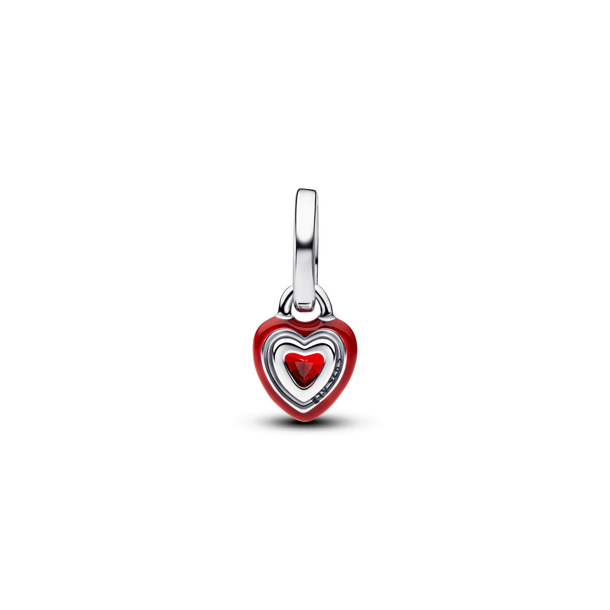 Pandora Silver Red Chakra Heart Mini Dangle Charm