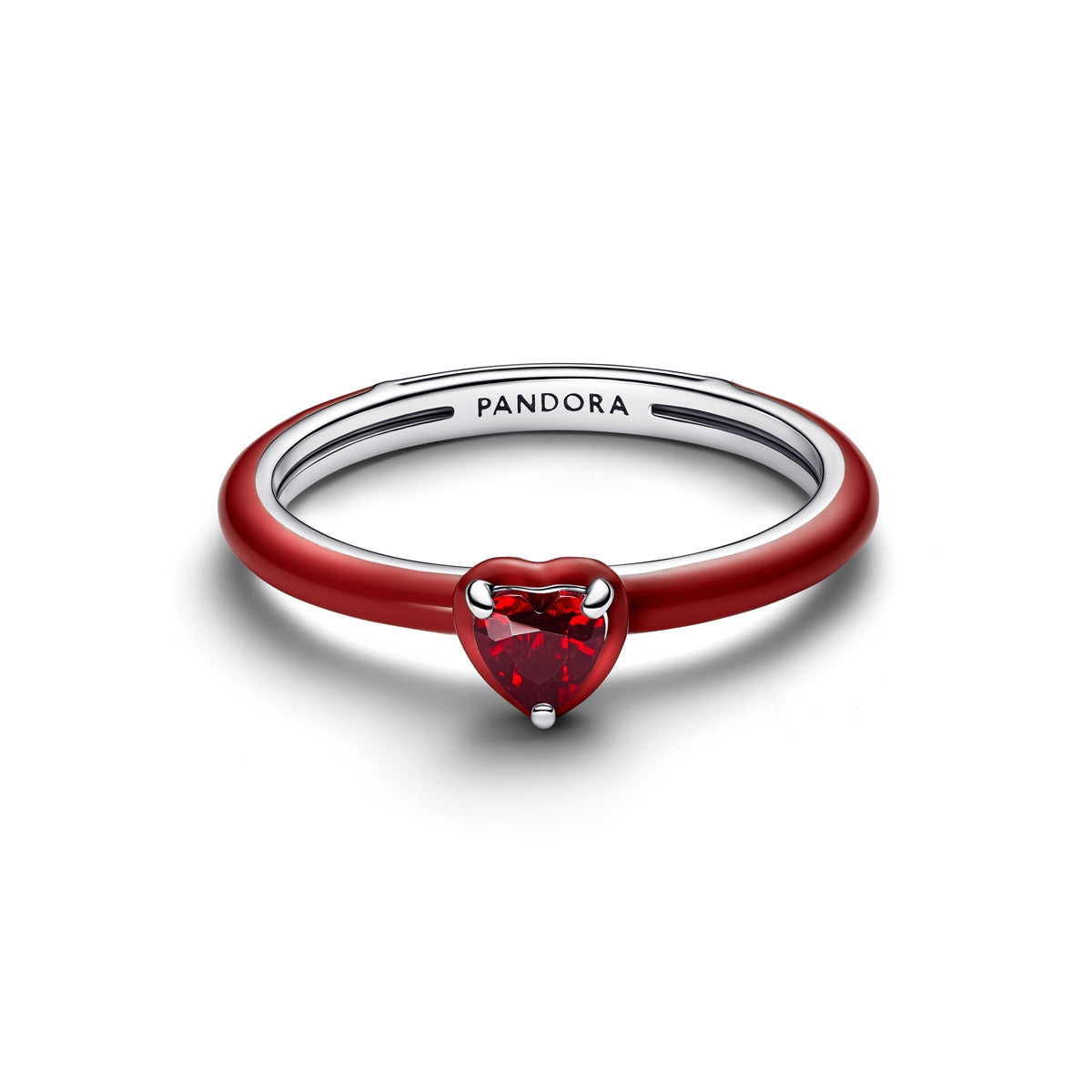 Pandora Silver Red Chakra Heart Ring