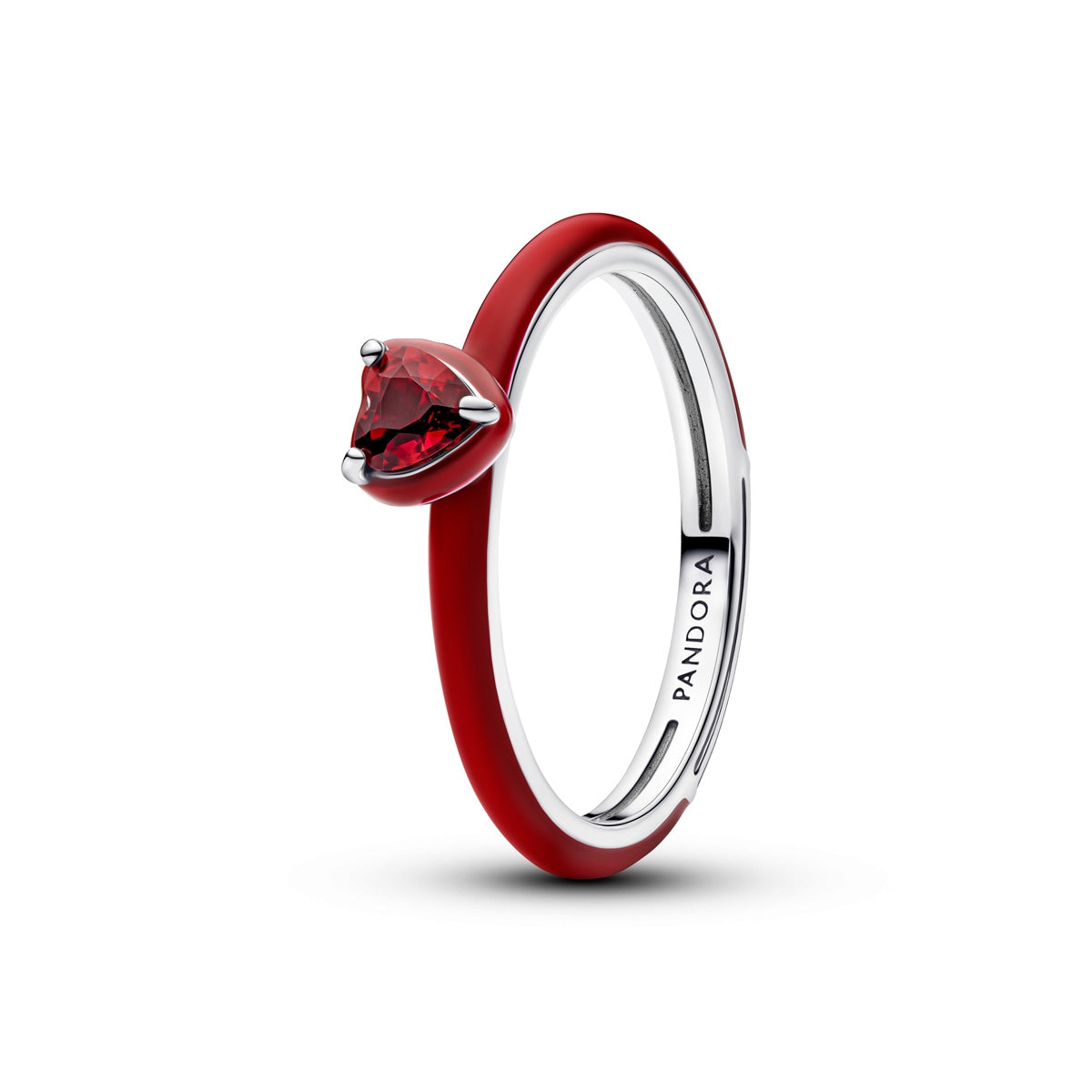 Pandora Silver Red Chakra Heart Ring