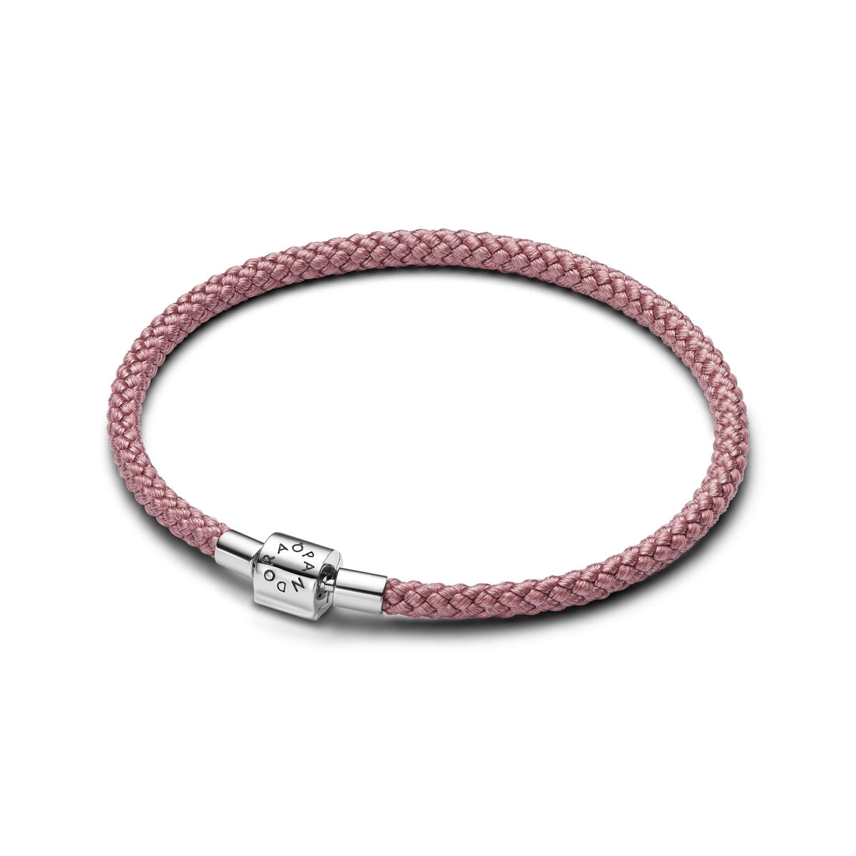 Pandora Silver Shimmering Pink Cord Bracelet