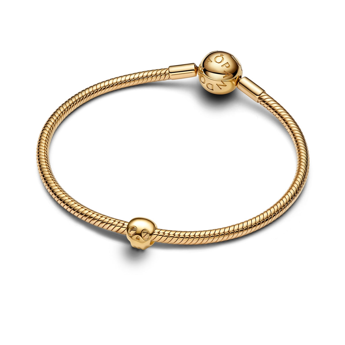 Pandora Gold Skull Mini Charm