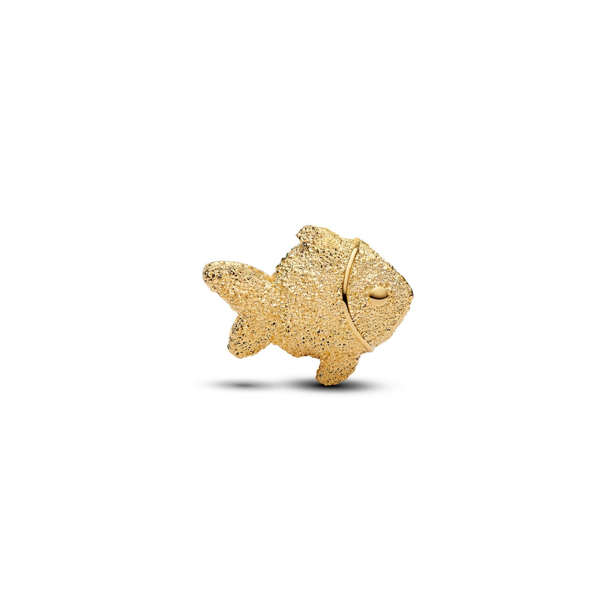 Pandora Gold Textured Fish Mini Charm