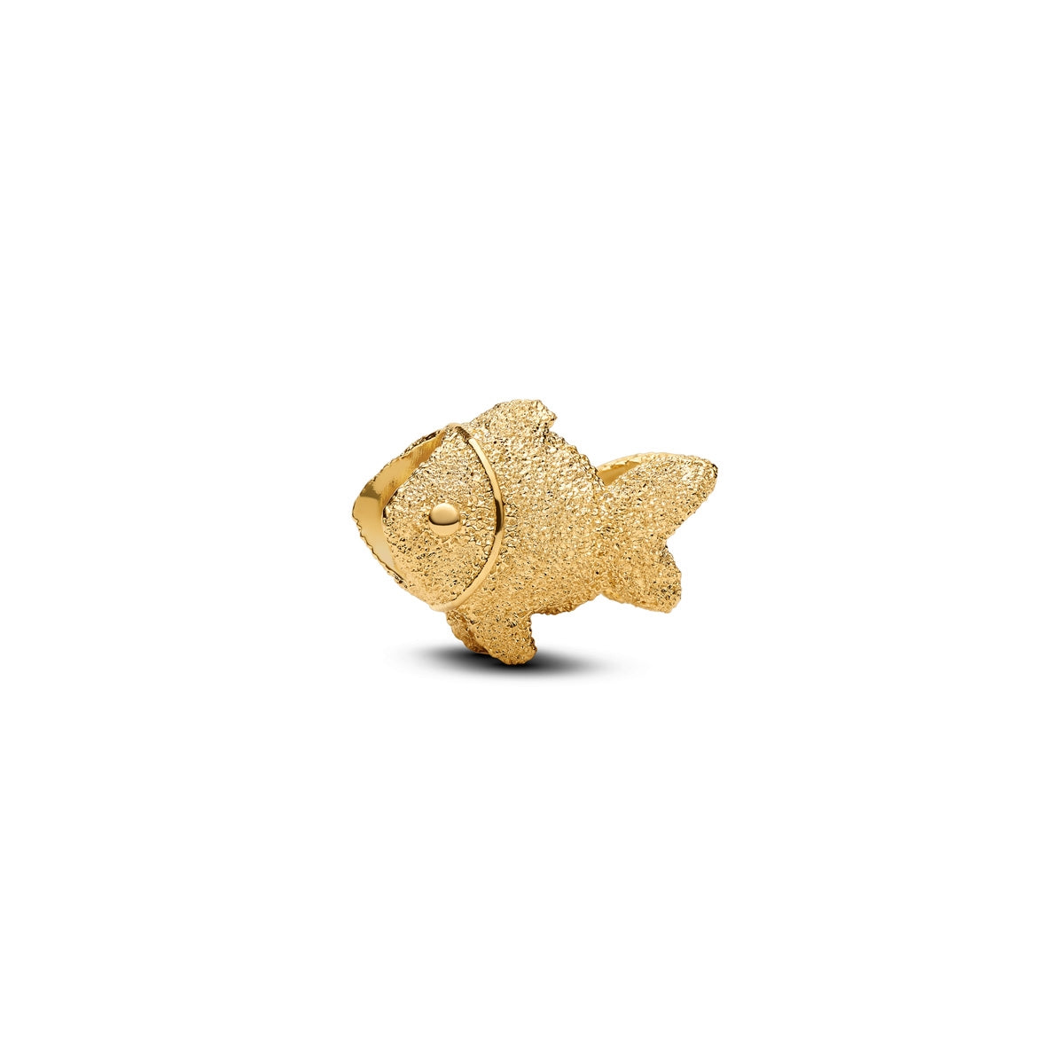 Pandora Gold Textured Fish Mini Charm