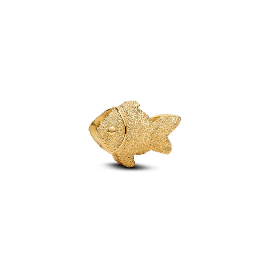 Pandora Gold Textured Fish Mini Charm