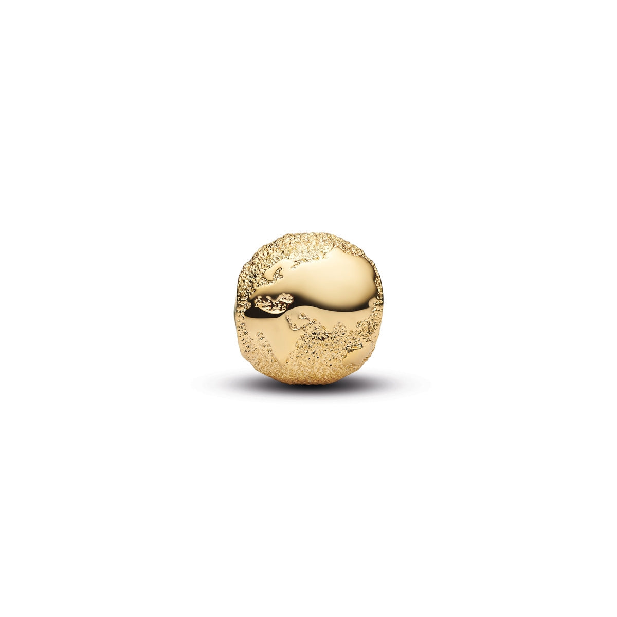 Pandora Gold Textured Globe Mini Charm