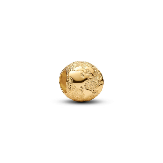 Pandora Gold Textured Globe Mini Charm